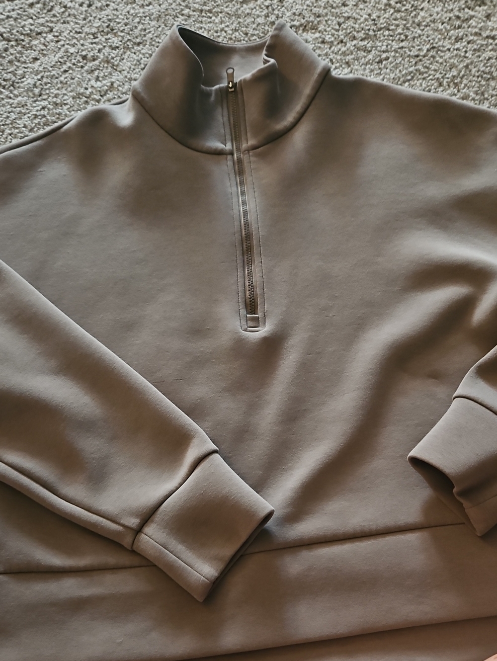 CALIA by Carrie Underwood Women's Zip-Up Pullover - Taupe